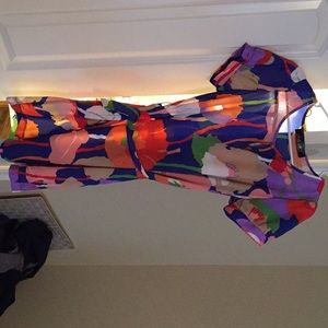 Multi-color floral dress.